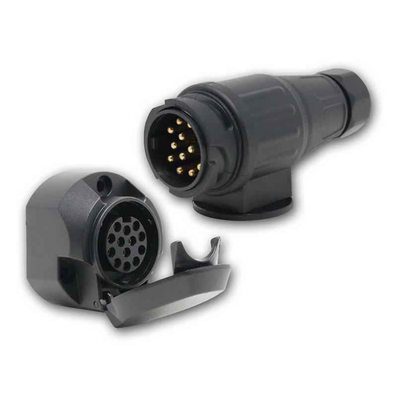 Kfz Anhängersteckdose & Stecker, 13-polige Steckverbindung