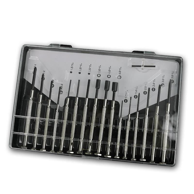 16-teiliges Feinmechaniker Schraubendreher-Set, inkl. Organizer