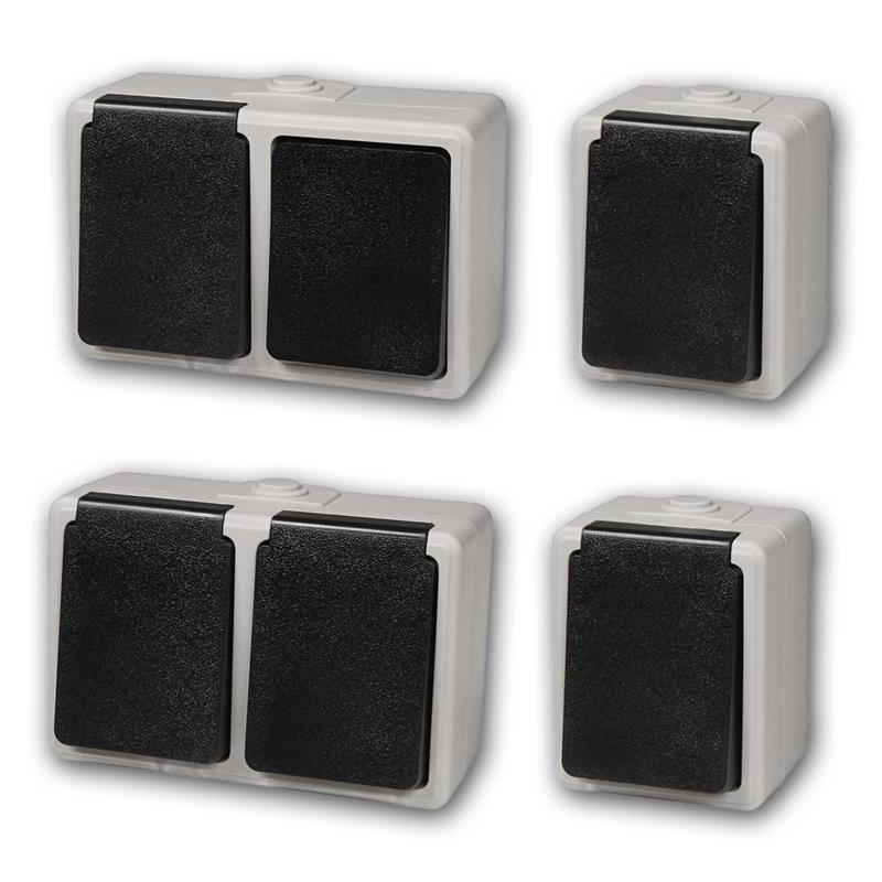 TAFF Set "Waschraum", 2x Kombi-Dosen & 2x Steckdosen, IP44