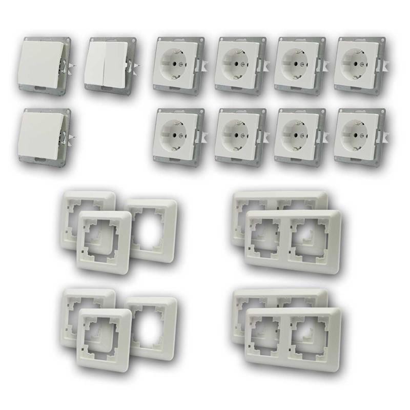 CUP Set "Standard plus", Lichtschalter und Steckdosen, 21-teilig