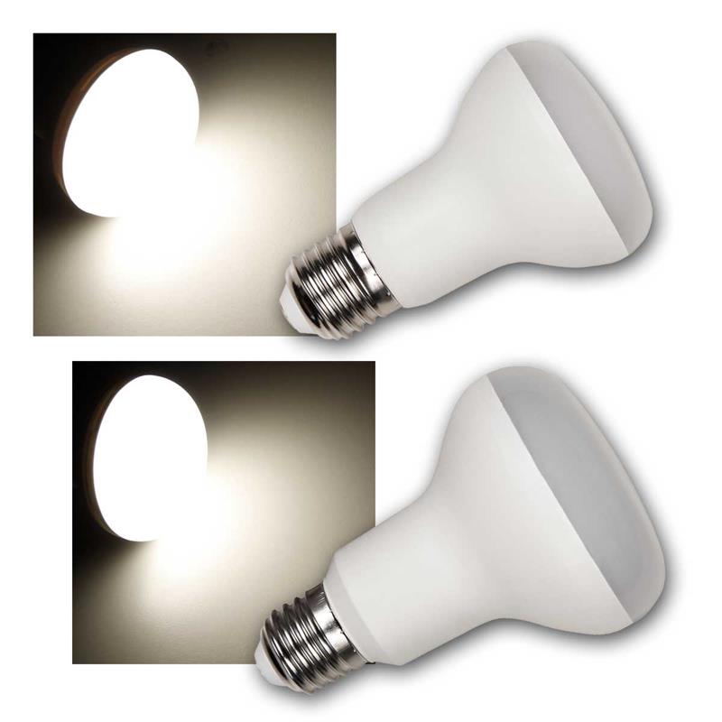 E27 LED Leuchtmittel, LED Reflektorstrahler, 120°, warmweiß