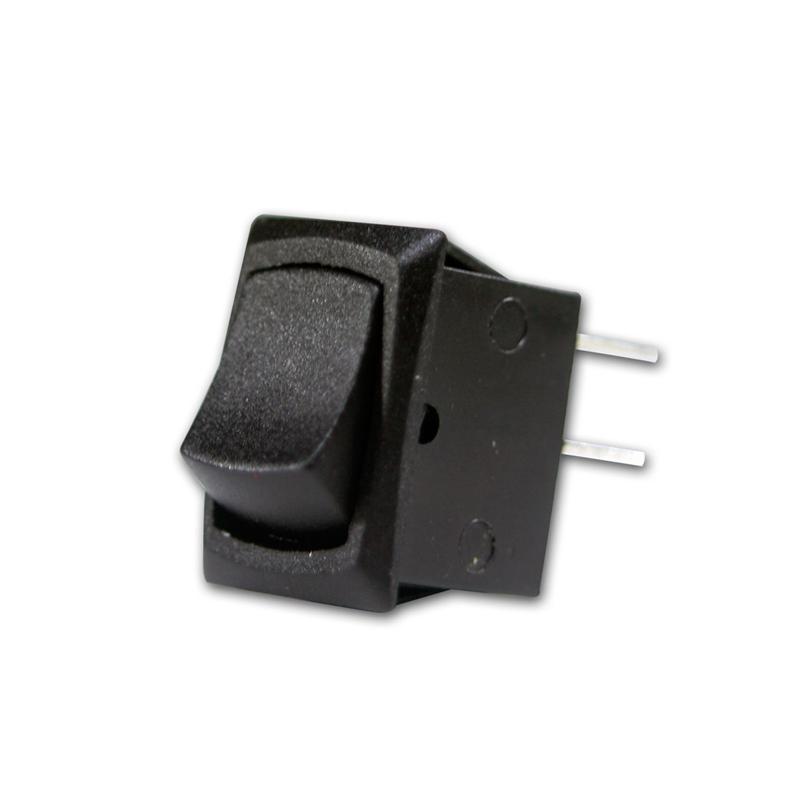 Mini-Wippenschalter, 2-polig, max. 250V/3A, Snap-In Montage